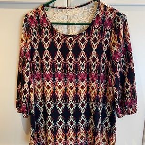 Black multicolored blouse